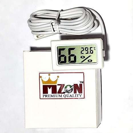 LCD DIGITAL TEMPERATURE AND HUMIDITY QUALITY SENSOR METER for Egg Incubator, Room temperature/fridges, Indoor Outdoor