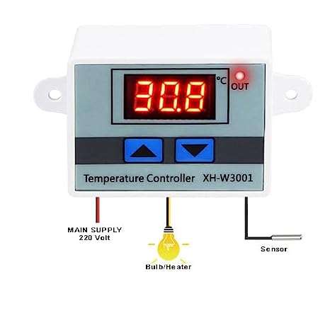 XH-W3001 AC 110 to 220V AC 10A 1500W - LED Digital Quality Temperature Controller Thermostat for incubator - with waterproof NTC Sensor