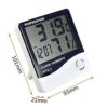 Hygrometer Thermometer Humidity Meter With Clock LCD Display