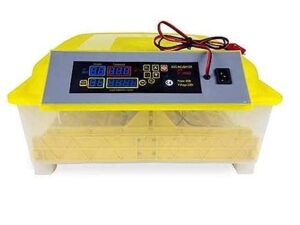Incubators 48 Egg Incubator with 12V DC Power Plastic Body Automatic Digital Intelligent Chicken Egg Hatcher Incubator for Eggs with Low Power with Auto Turning Egg (Yellow) 15